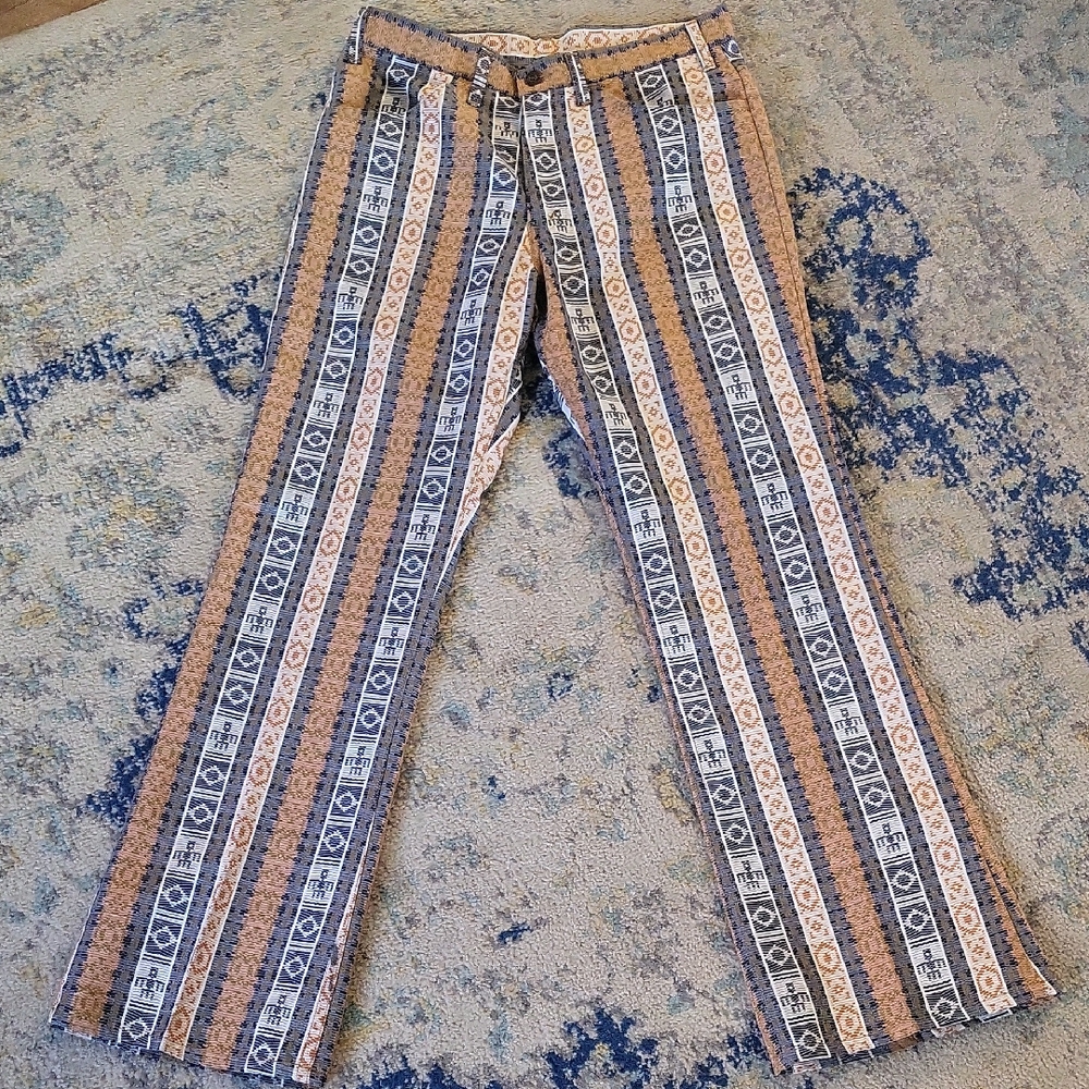 Rare Vintage Levis 1970s Patterned Womens Pants Size 30